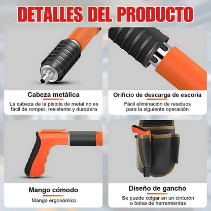 Pistola Fijadora de Clavos Portátil (Kit Protector y Clavos Gratis🎁)
