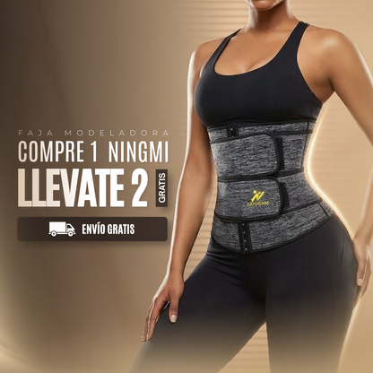 Ningmi - Faja Modeladora, soporte lumbar, efecto sauna | Compre 1 Llévate 2 GRATIS 🎁