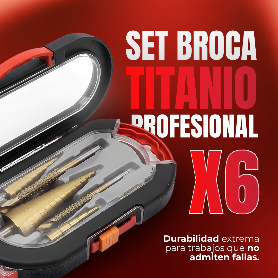 Set Broca Titanio Profesional - Compre 3 y Llevate 6 GRATIS