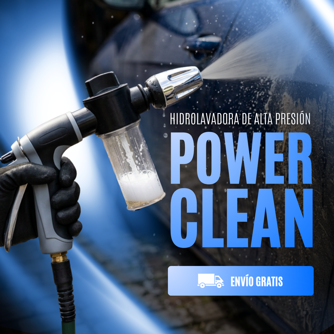 Power Clean - Hidrolavadora de alta presión con dispensador de jabón