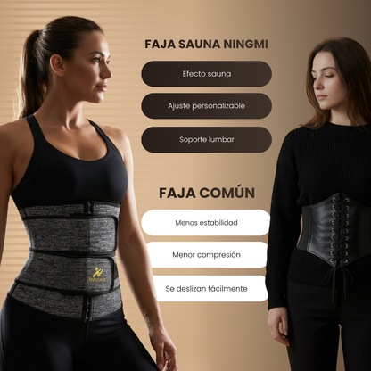 Ningmi - Faja Modeladora, soporte lumbar, efecto sauna | Compre 1 Llévate 2 GRATIS 🎁