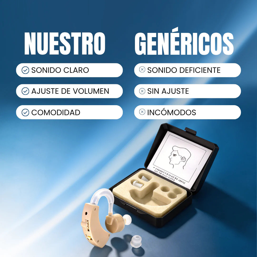 Audi E95 - Audífono práctico, discreto y recargable para conversaciones más claras | Compre 1 Llévate 2 GRATIS