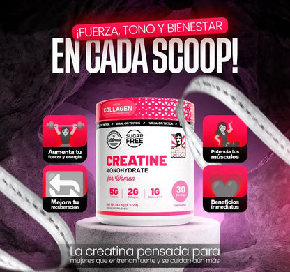 Creatina Old School® Monohidrato para mujeres 2x1! Tiempo limitado