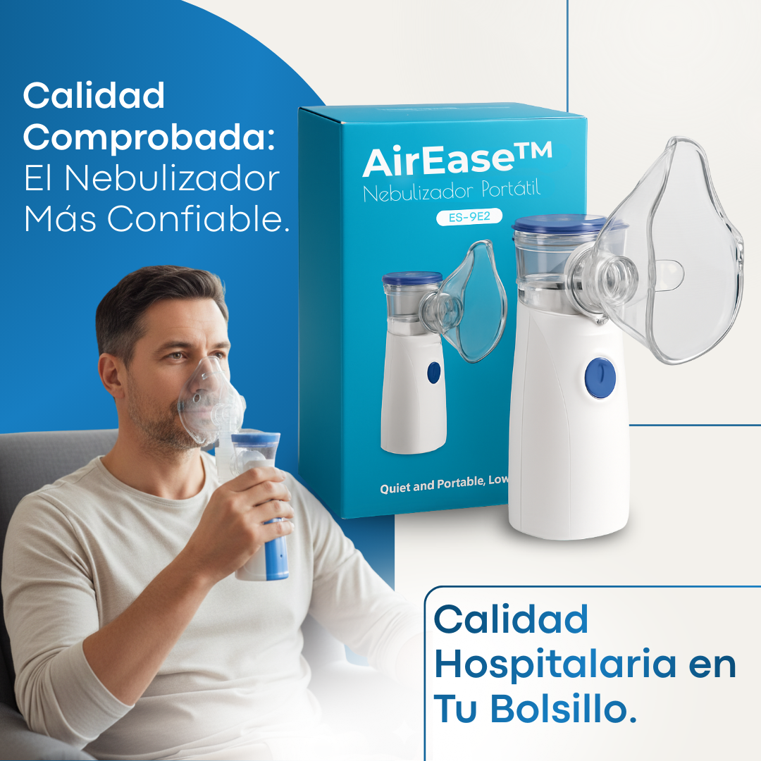 AirEase™ Nebulizador Portátil - Cuida tu respiración con comodidad y tecnología | Compra 1 y Llévate 2 GRATIS 🎁