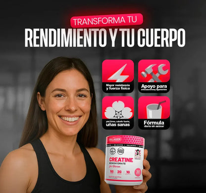 Creatina Old School® Monohidrato para mujeres 2x1! Tiempo limitado