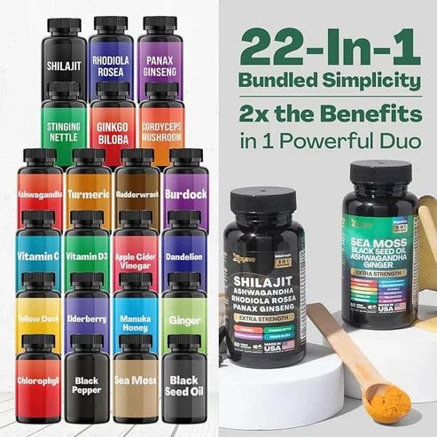 Combo Shilajit + Musgo Marino para mejorar el rendimiento y la vitalidad