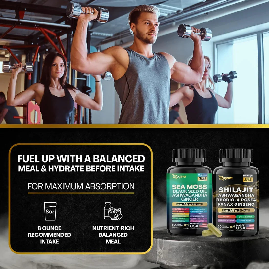 Combo Shilajit + Musgo Marino para mejorar el rendimiento y la vitalidad