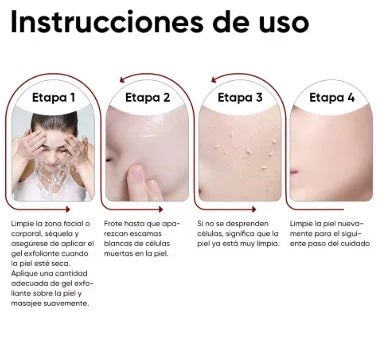 QUARXERY Gel Exfoliante Facial Limpiador Hidratante con Nicotinamida - Paga 1 y llévate 2