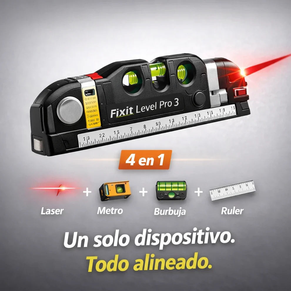 Fixit Level Pro 3™ | Nivelador Laser Profesional 2.5m
