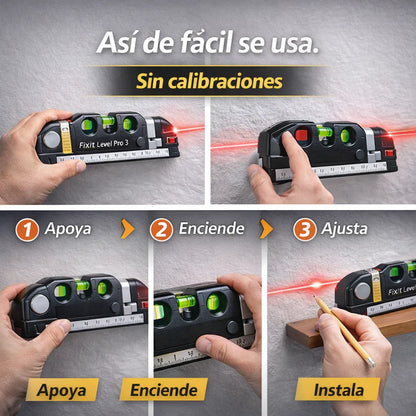 Fixit Level Pro 3™ | Nivelador Laser Profesional 2.5m