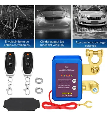 Interruptor de Apagado para Batería de Carro con Control Remoto OurSecurity®