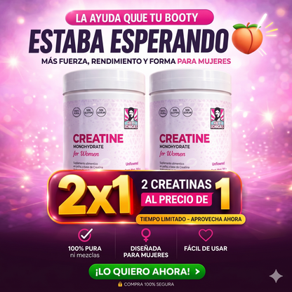 Creatina Old School® Monohidrato para mujeres 2x1! Tiempo limitado