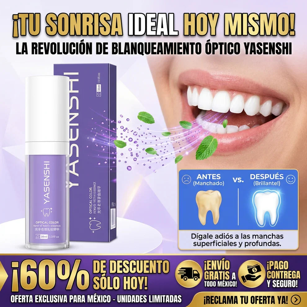 Tasenshi Creme Dental - Blanquea tus dientes en minutos y recupera tu confianza
