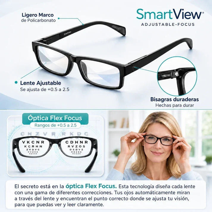 LENTES ONE POWER - COMPRE 1 y LLÉVATE 2 - Ajuste Automático para Ver de Cerca y de Lejos