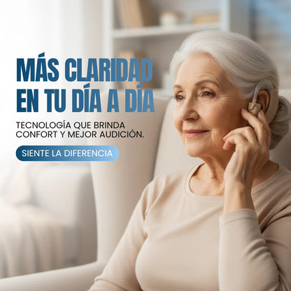Audi E95 - Audífono práctico, discreto y recargable para conversaciones más claras | Compre 1 Llévate 2 GRATIS