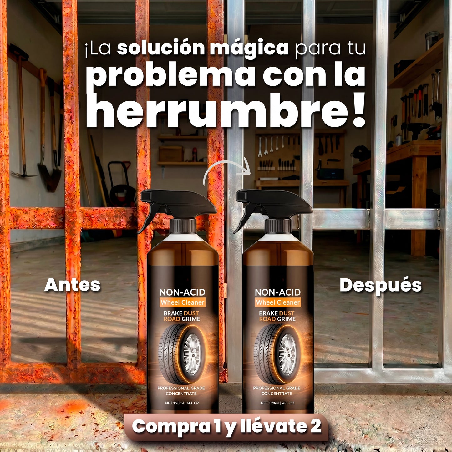 MetalRevive Spray 120ml Removedor de Óxido Rápido - Compra 1 y Llévate 2