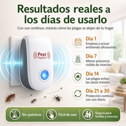 (2x1) Repelente Ultrasónico para plagas