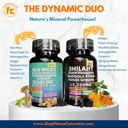 Combo Shilajit + Musgo Marino para mejorar el rendimiento y la vitalidad