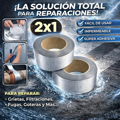 2X1 Cinta Sellado Super Resistente Lluvia Cero® - 10 cm x 5M