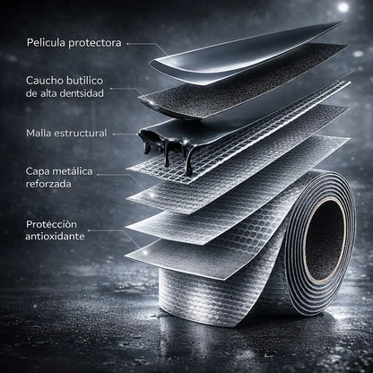 2X1 Cinta Sellado Super Resistente Lluvia Cero® - 10 cm x 5M