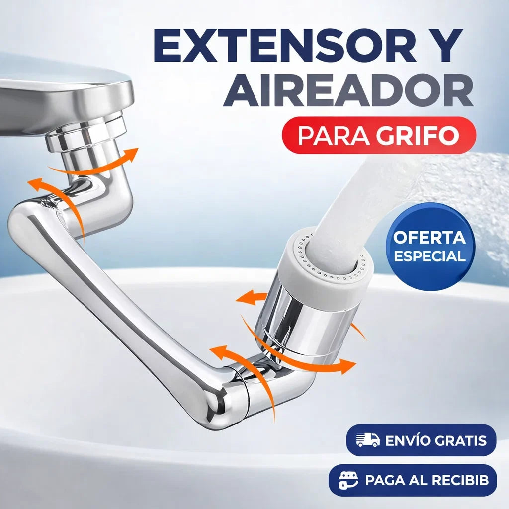 2X1 SmartFlow 1080™ - Extensor Grifo Giratorio Universal